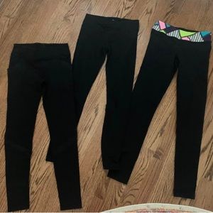 Ivivva for girls size 8 black leggings (one of far left has side pockets)
